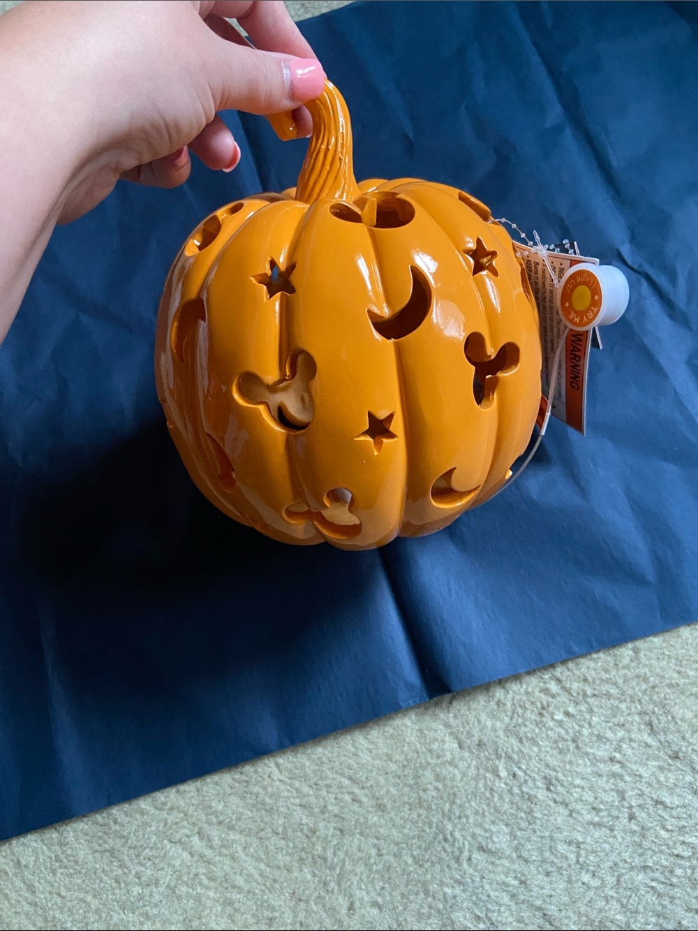Disney Orange Mickey Pumpkin Lantern